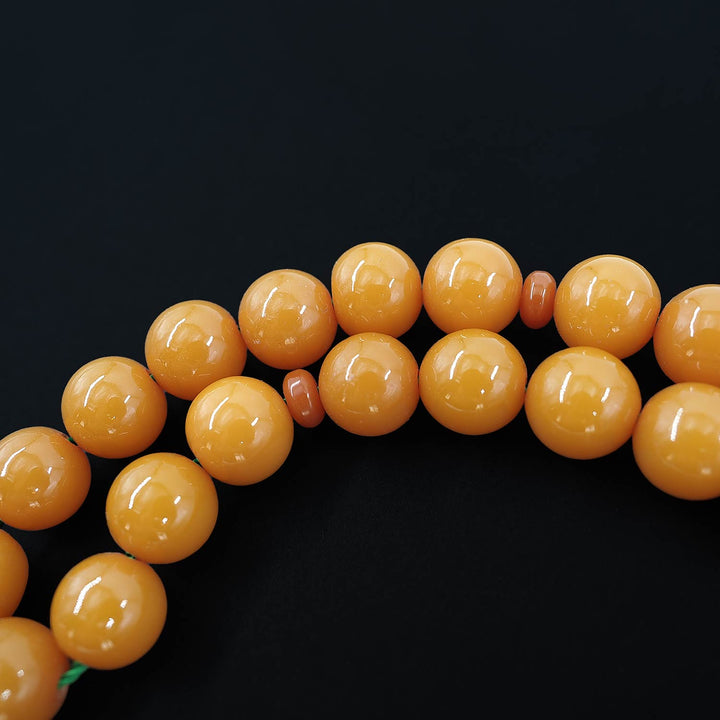 Ottoman Style Sphere Cut Pressed Amber Tasbeeh - WATD618
