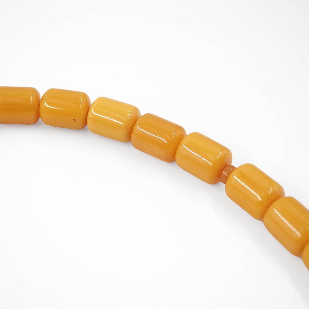 Ottoman Style Capsule Cut Pressed Amber Tasbeeh - WATD627