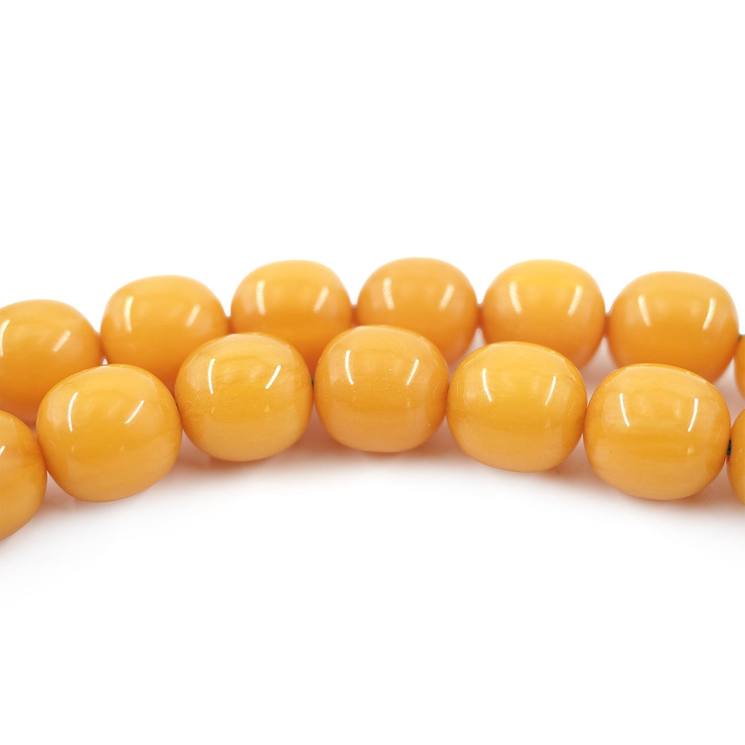 Rod Material Mascot Size Pressed Amber Tasbeeh - WATD647