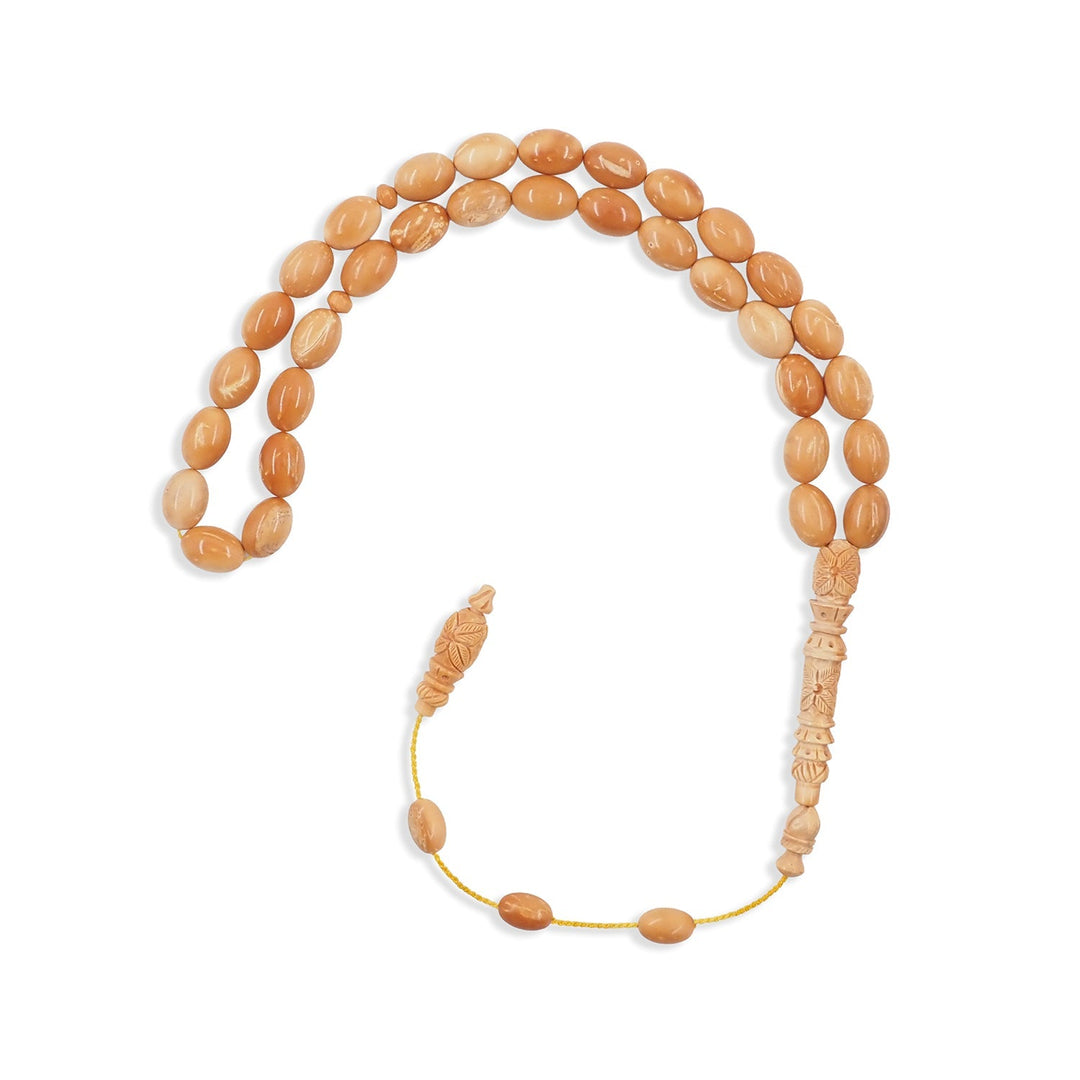 Saray Kuka Wood Tasbeeh with Nakkash Imam Bead and Oval Cut - WATD655