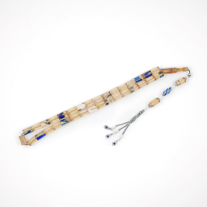 Fire Amber Tasbeeh with Silver Tassel – WATD659