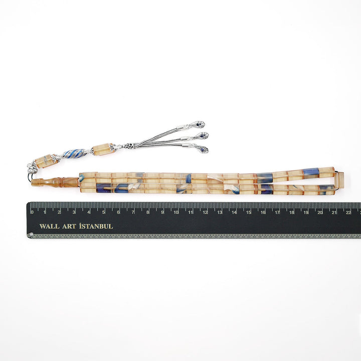 Fire Amber Tasbeeh with Silver Tassel – WATD659