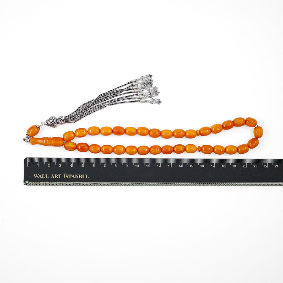 Catalin Tasbeeh with Silver Tassel  – WATD661