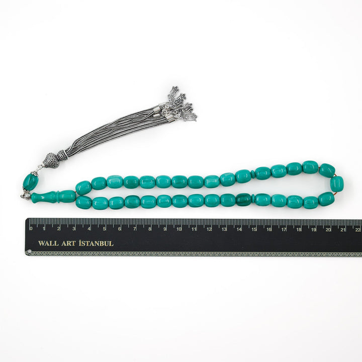Catalin Tasbeeh with Silver Tassel  – WATD664