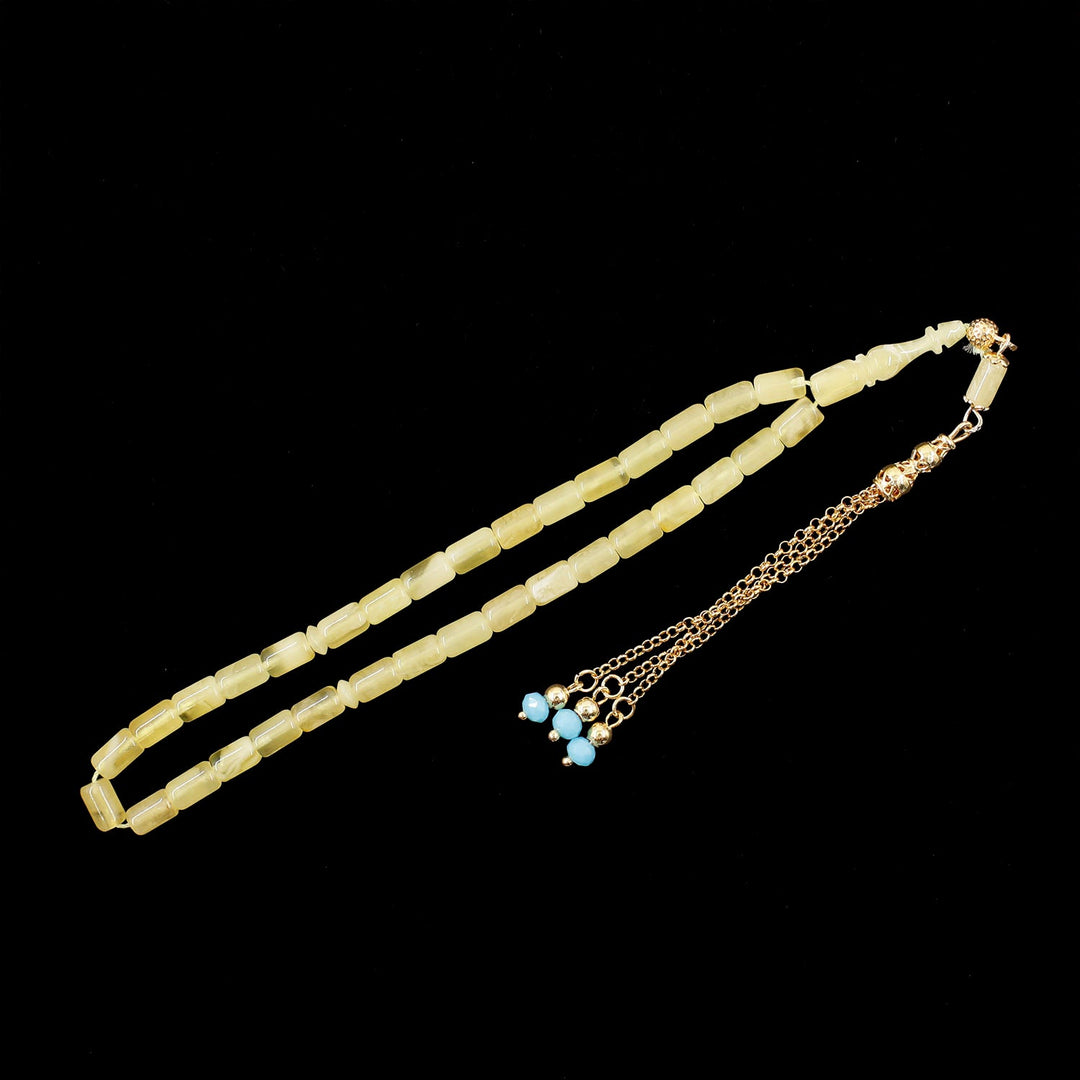 Mini Size Amber Tasbeeh with Silver Tassel – WATD674