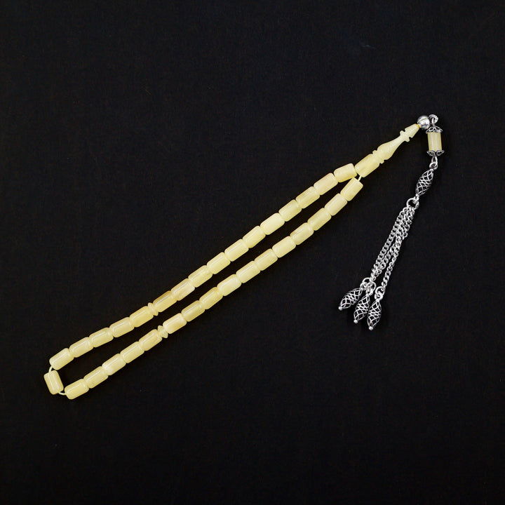Mini Size Amber Tasbeeh with Silver Tassel – WATD675