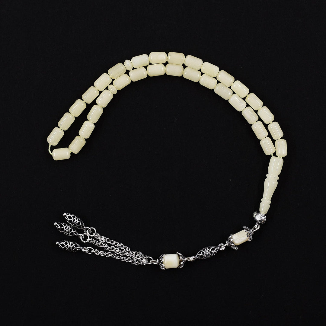 Mini Size Amber Tasbeeh with Silver Tassel – WATD683