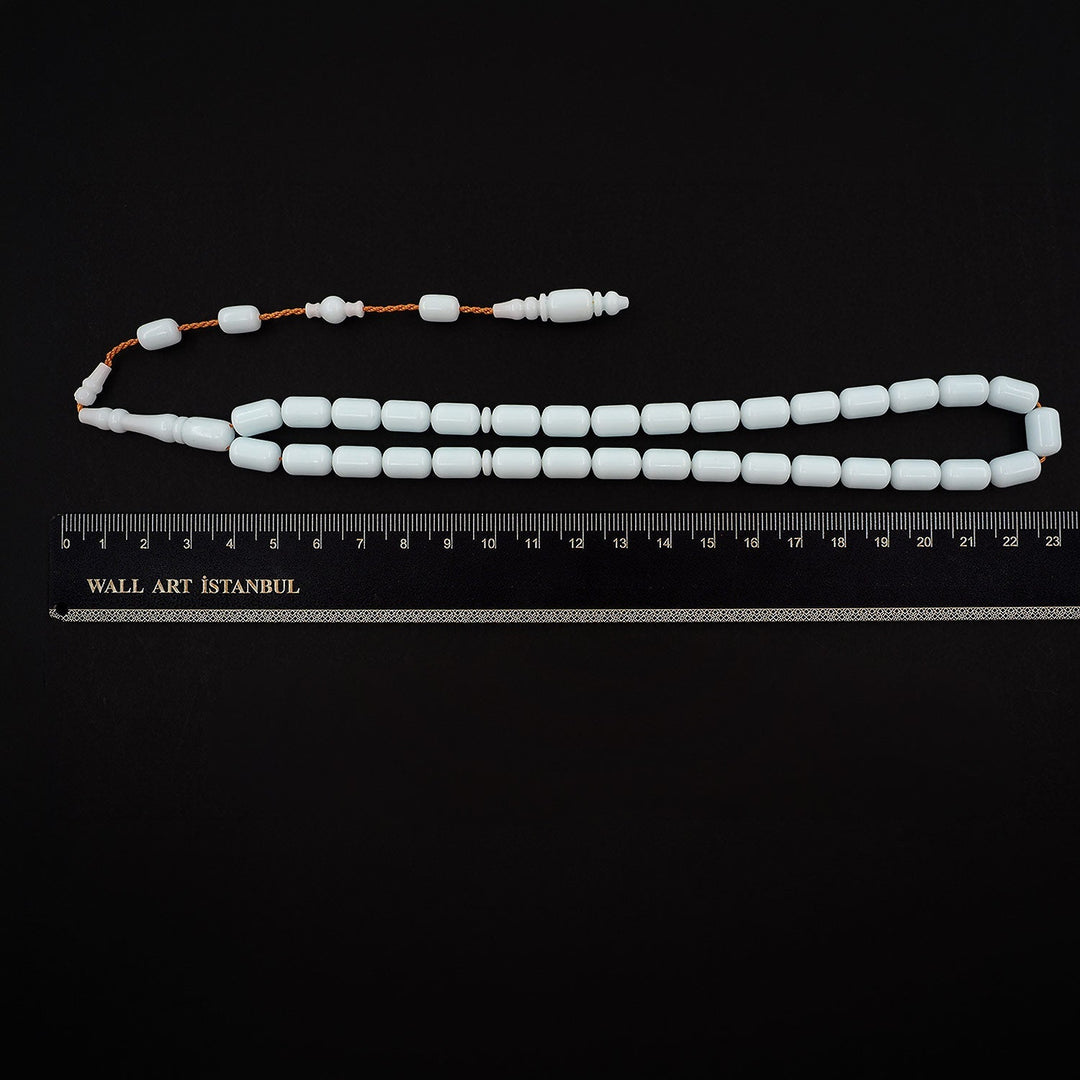 Expertly Handcrafted Capsule-Cut Marble Composite Tasbeeh – WATD738