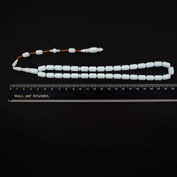 Expertly Handcrafted Capsule-Cut Marble Composite Tasbeeh – WATD738