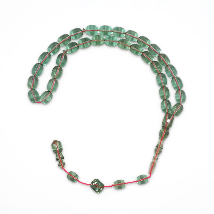Expertly Handcrafted System-Style Capsule-Cut Zar Amber Tasbeeh – WATD740