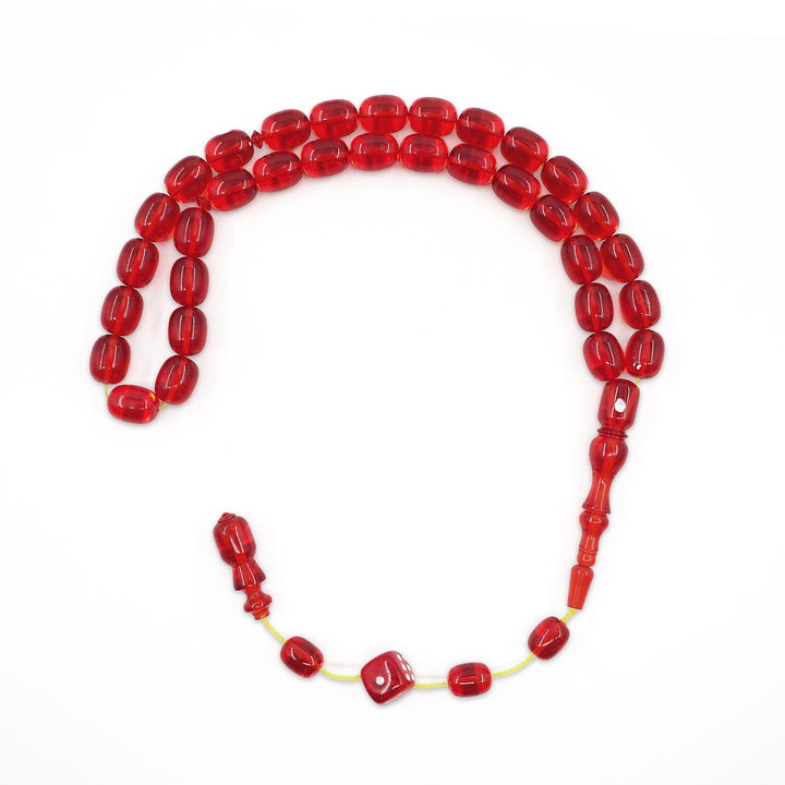 Expertly Handcrafted System-Style Capsule-Cut Zar Amber Tasbeeh – WATD741