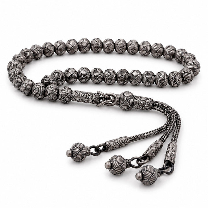 Handwoven 1000-Fineness Silver Kazaziye Tasbeeh – WATD747