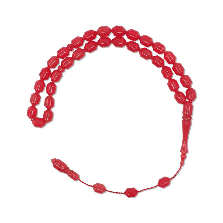 Expertly Handcrafted System-Style Capsule-Cut Pressed Amber Tasbeeh – WATD751