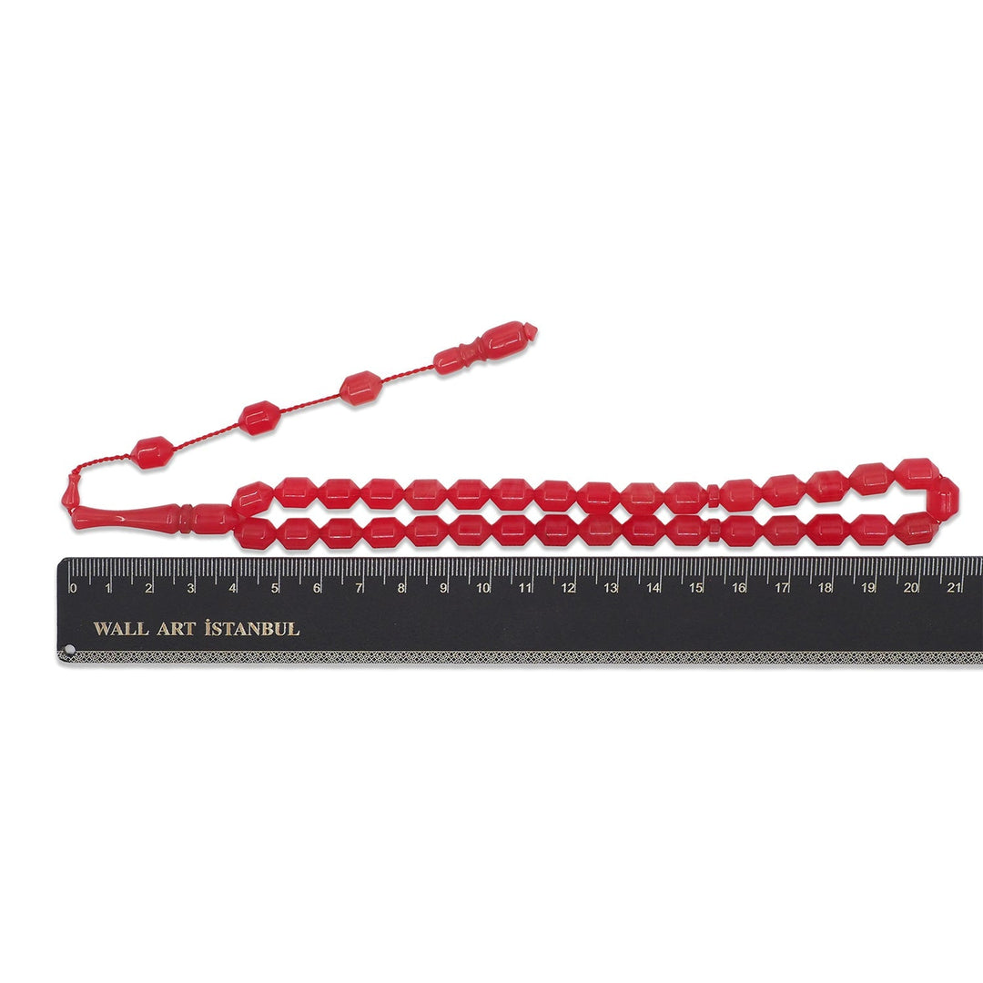 Expertly Handcrafted System-Style Capsule-Cut Pressed Amber Tasbeeh – WATD751