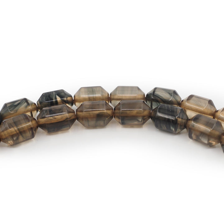 Expertly Handcrafted Multicolored Capsule-Cut Pressed Amber Tasbeeh with Alpaca Tassel – WATD755