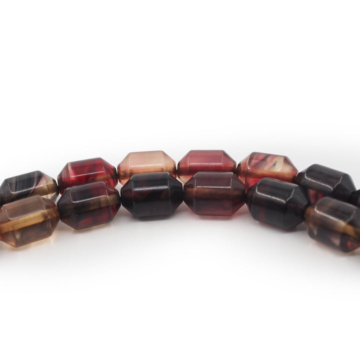 Expertly Handcrafted Multicolored Capsule-Cut Pressed Amber Tasbeeh with Alpaca Tassel – WATD757