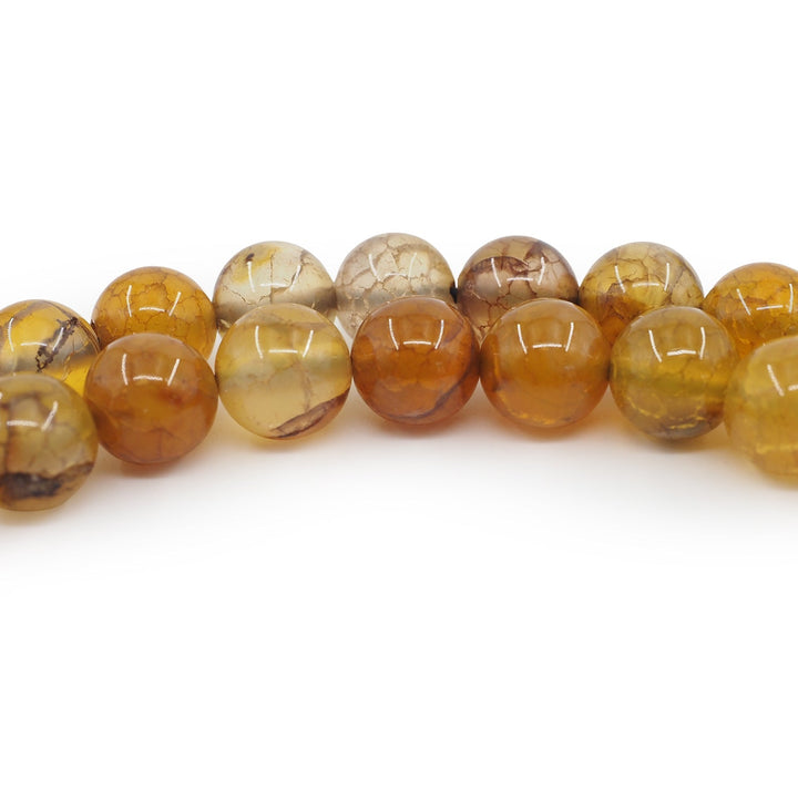 Multicolored Marbled Natural Stone Round-Cut Agate Tasbeeh with Alpaca Tassel – WATD760