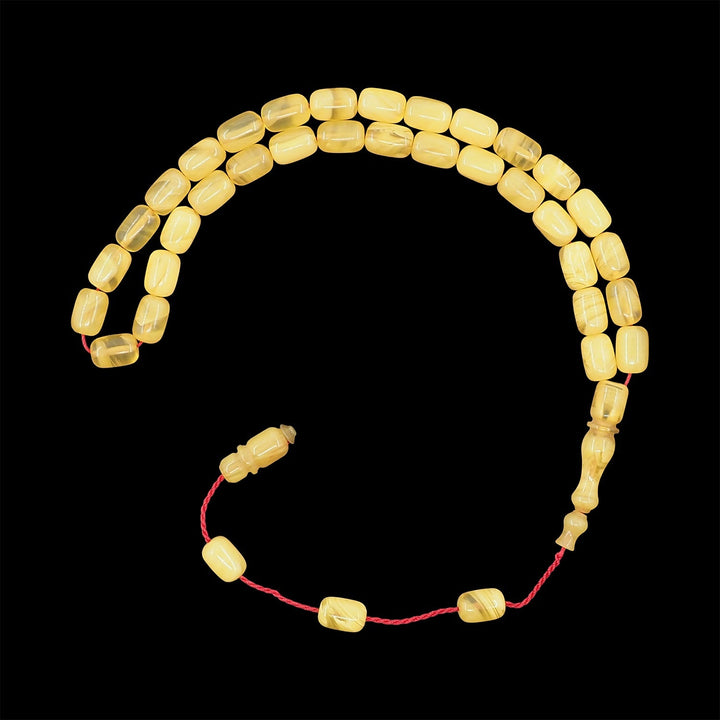 Compact System-Style Marbled Pressed Amber Tasbeeh – WATD768