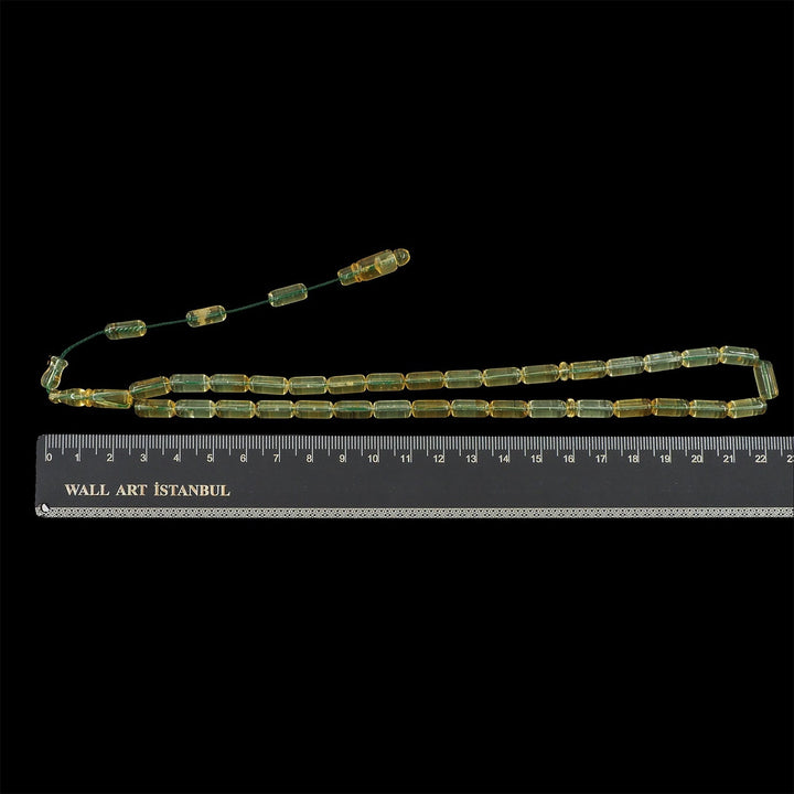 Transparent Dominican Amber Tasbeeh (Medium Size) - WATD829