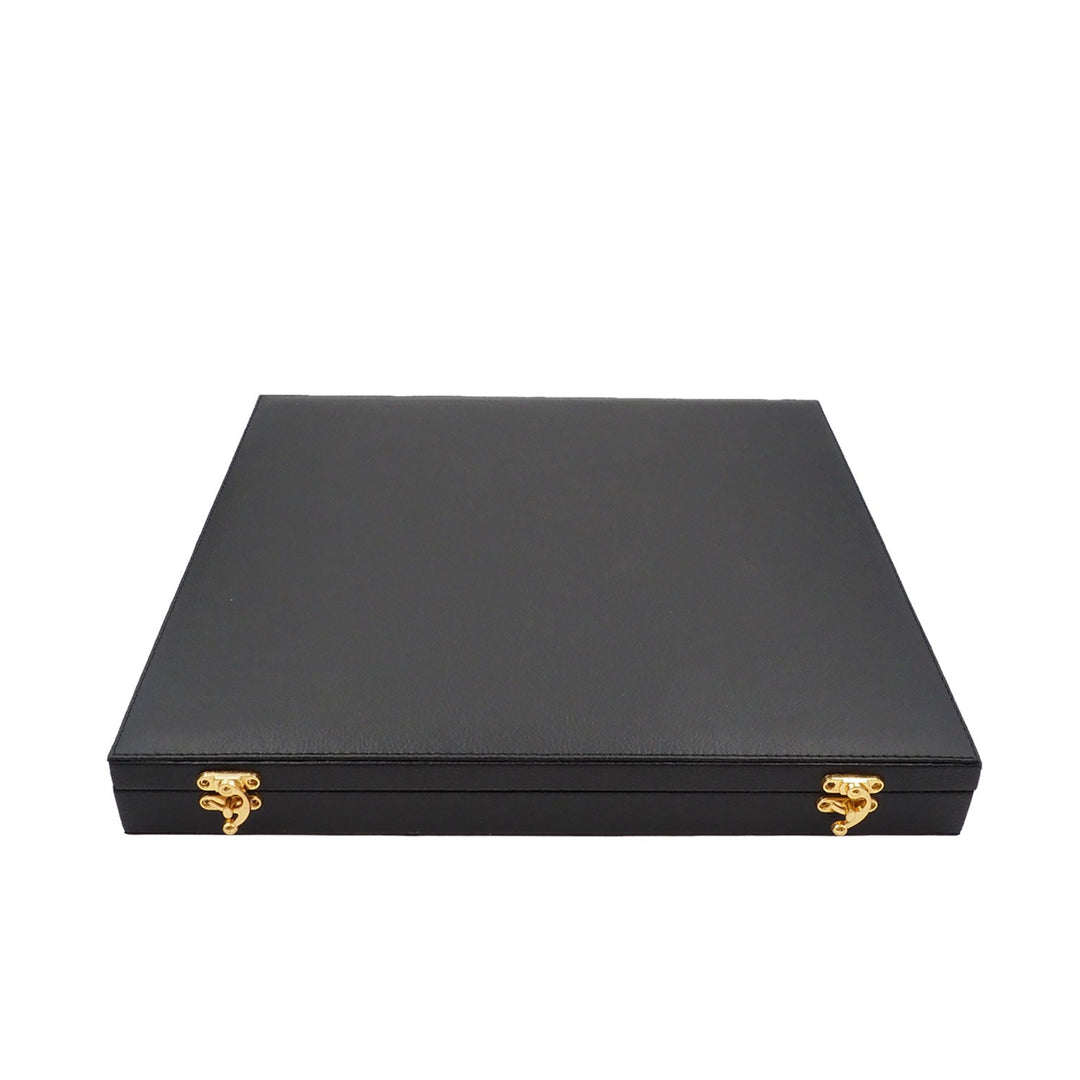 Exclusive 11-Piece Fire and Pressed Amber Tasbeeh Set (With Black Leather-Covered Wooden Case) - WATD845