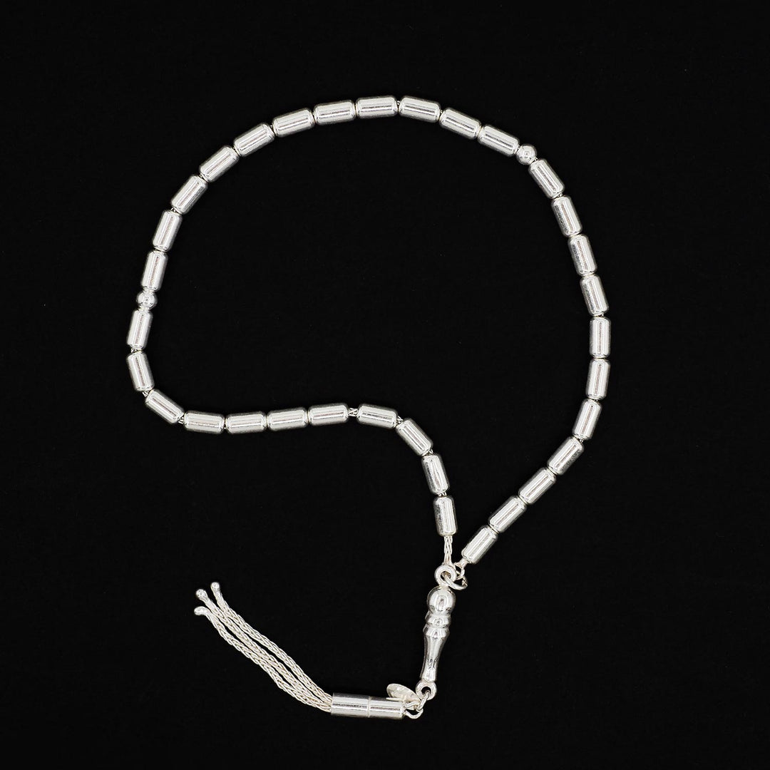 Faceted-Cut 925 Sterling Silver Tasbeeh - WATD857