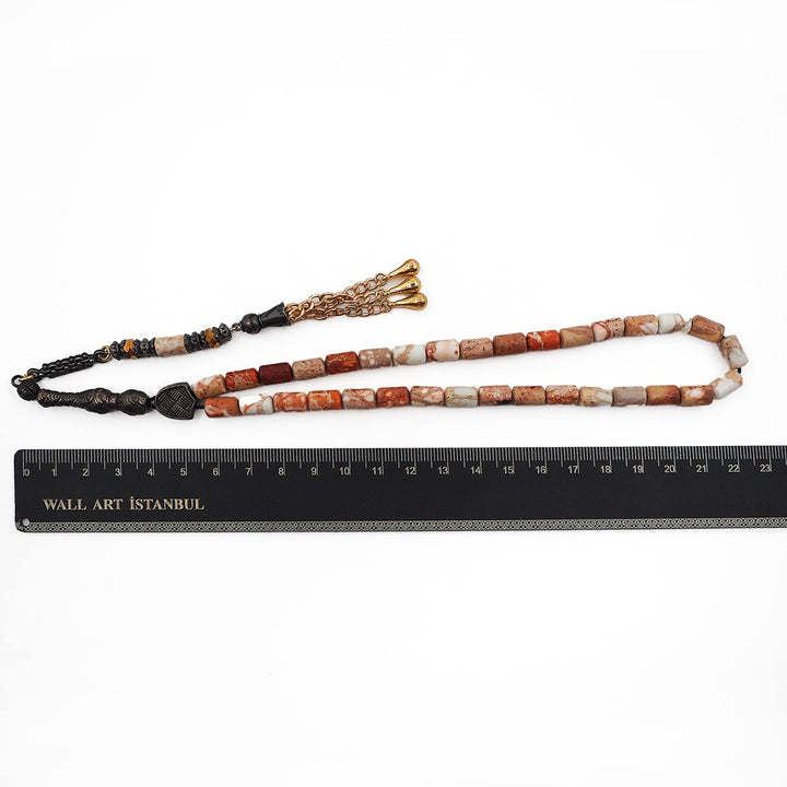 Natural Stone Capsule-Cut Tasbeeh - WATD871