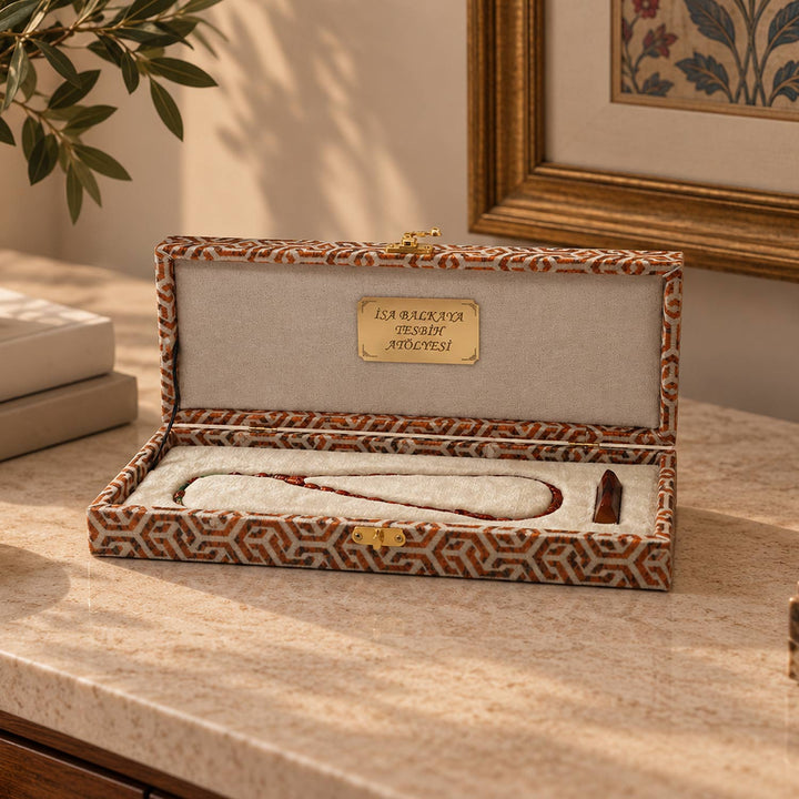 Master-Crafted Pressed Amber Tasbeeh with Special Box - WATD913