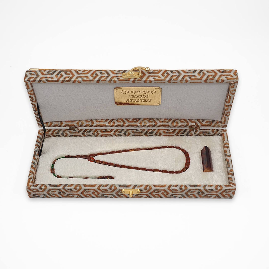 Master-Crafted Pressed Amber Tasbeeh with Special Box - WATD913