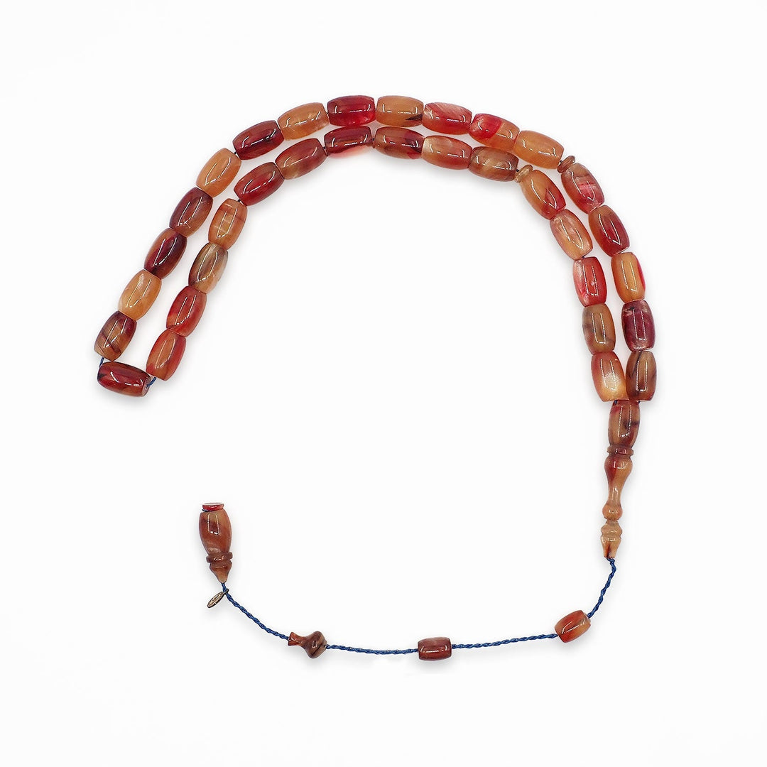 Glittered Pressed Amber Tasbeeh with System Tassel - WATD918