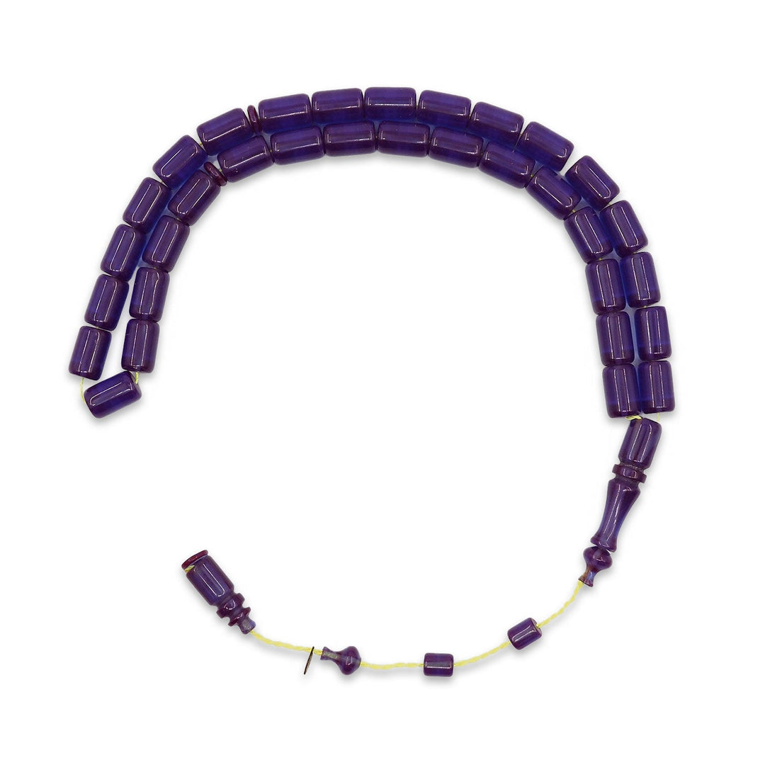 Glittered Pressed Amber Tasbeeh with System Tassel - WATD921