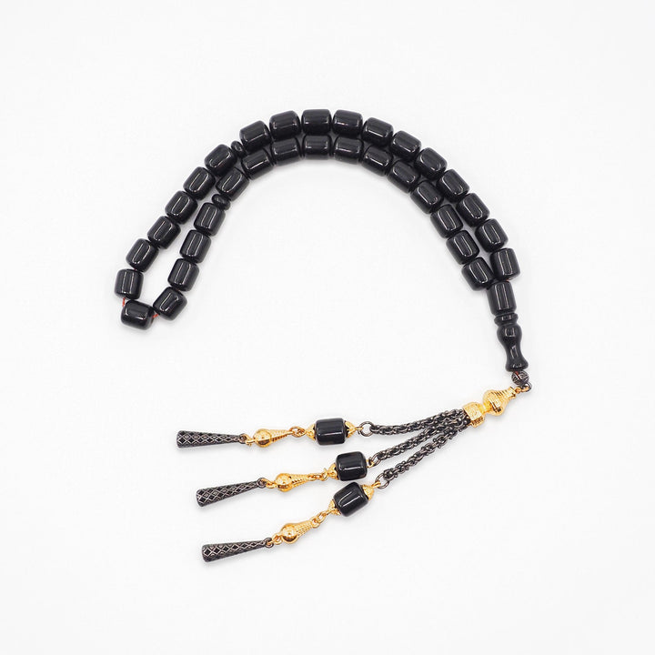 Pressed Amber Tasbeeh with Special Metal Tassel - WATD928