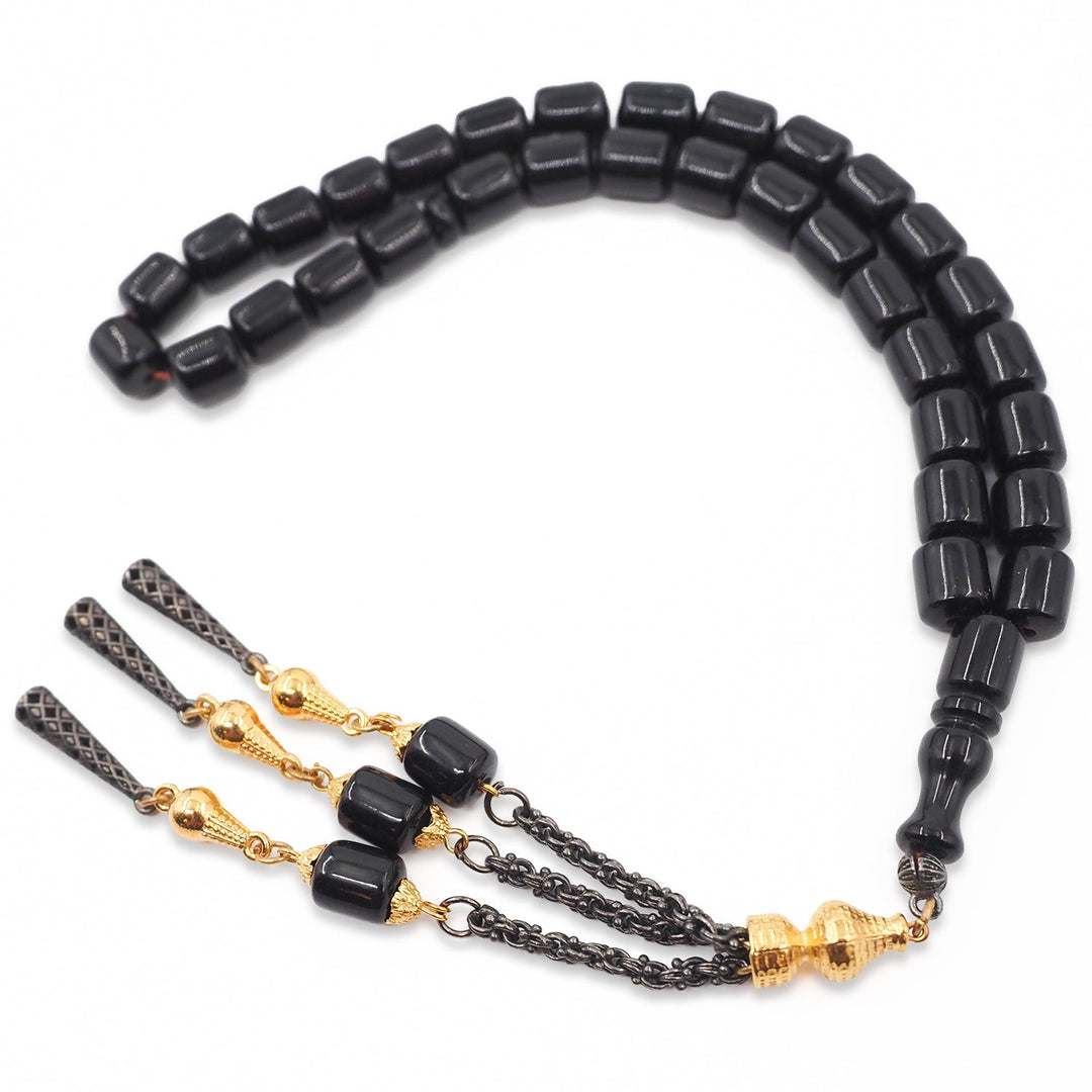 Pressed Amber Tasbeeh with Special Metal Tassel - WATD928