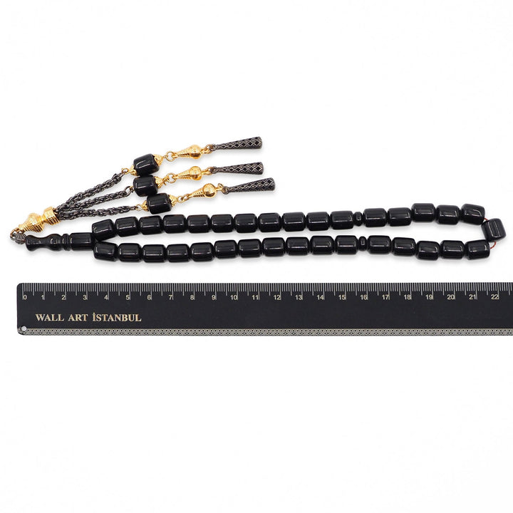 Pressed Amber Tasbeeh with Special Metal Tassel - WATD928