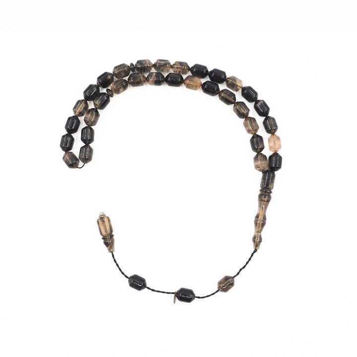 Fire Amber Tasbeeh with Pointed Capsule-Cut Beads - WATD948