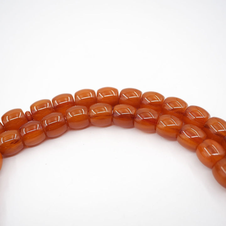 Wind Rose Pressed Amber Tasbeeh with Kazaz Tassel - WATD971