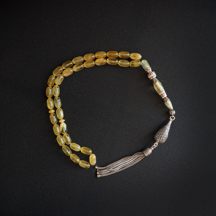 Raw Baltic Amber Silver Tasbeeh – WATE057