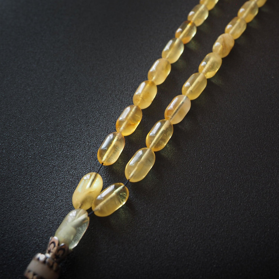 Raw Baltic Amber Silver Tasbeeh – WATE057