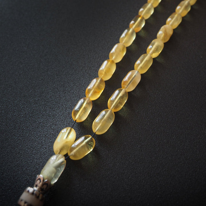 Raw Baltic Amber Silver Tasbeeh – WATE057
