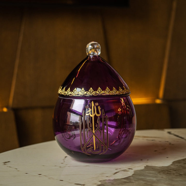 Binnur Purple Glass Bowl - WAMC006