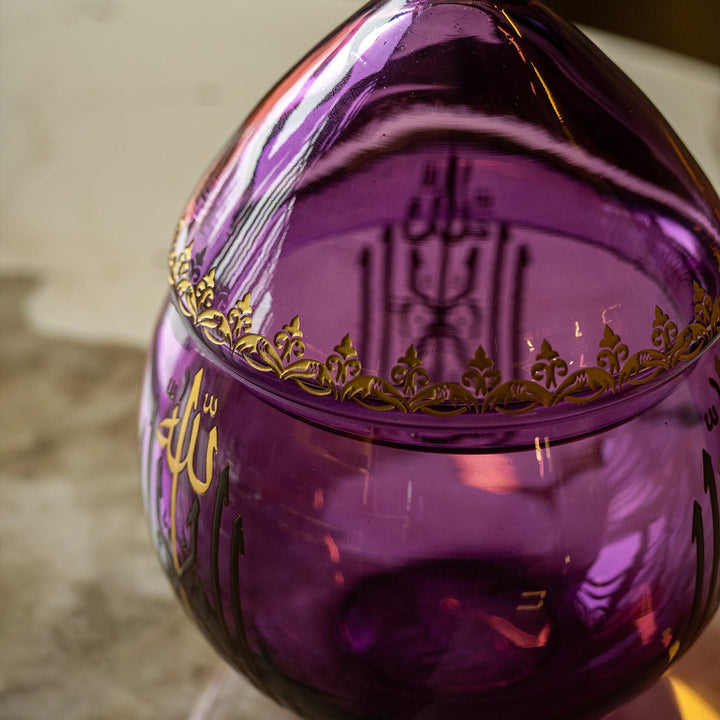 Binnur Purple Glass Bowl - WAMC006