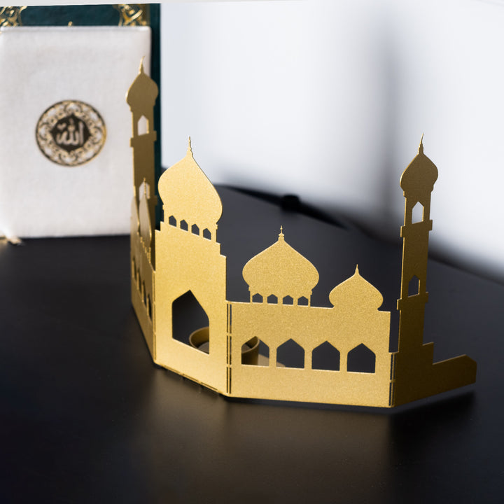 Mosque Patterned Metal Candle Holder - WAMH149