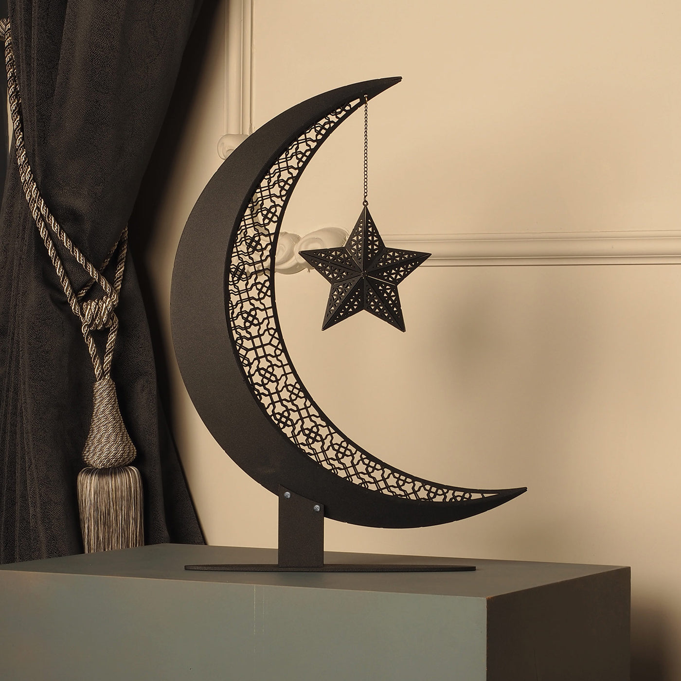 ديكور اسلامي ثلاثي الابعاد معدن هلال القمر - WAMH110