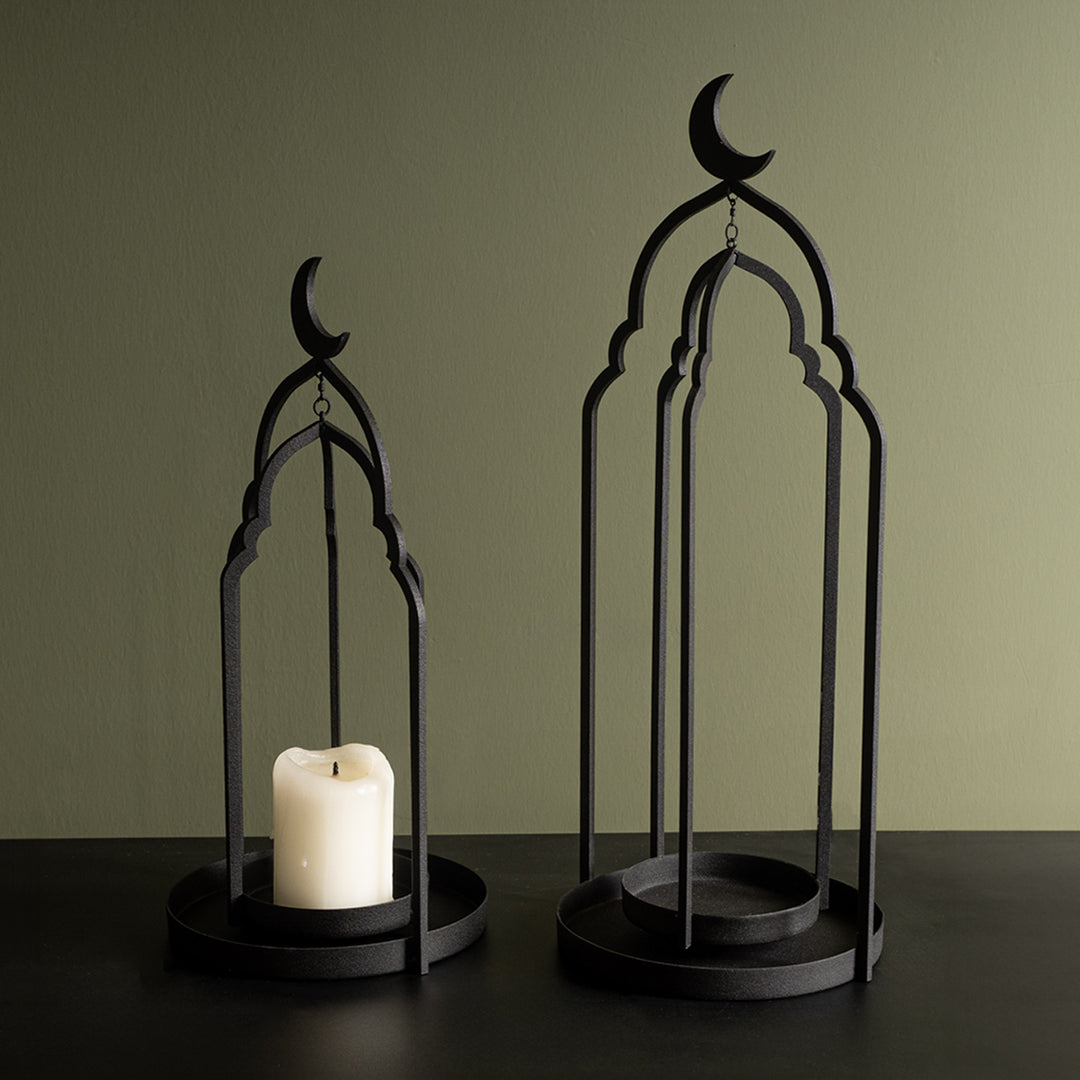 Metal Islamic Candle Holder Set of 2 - WAMH145