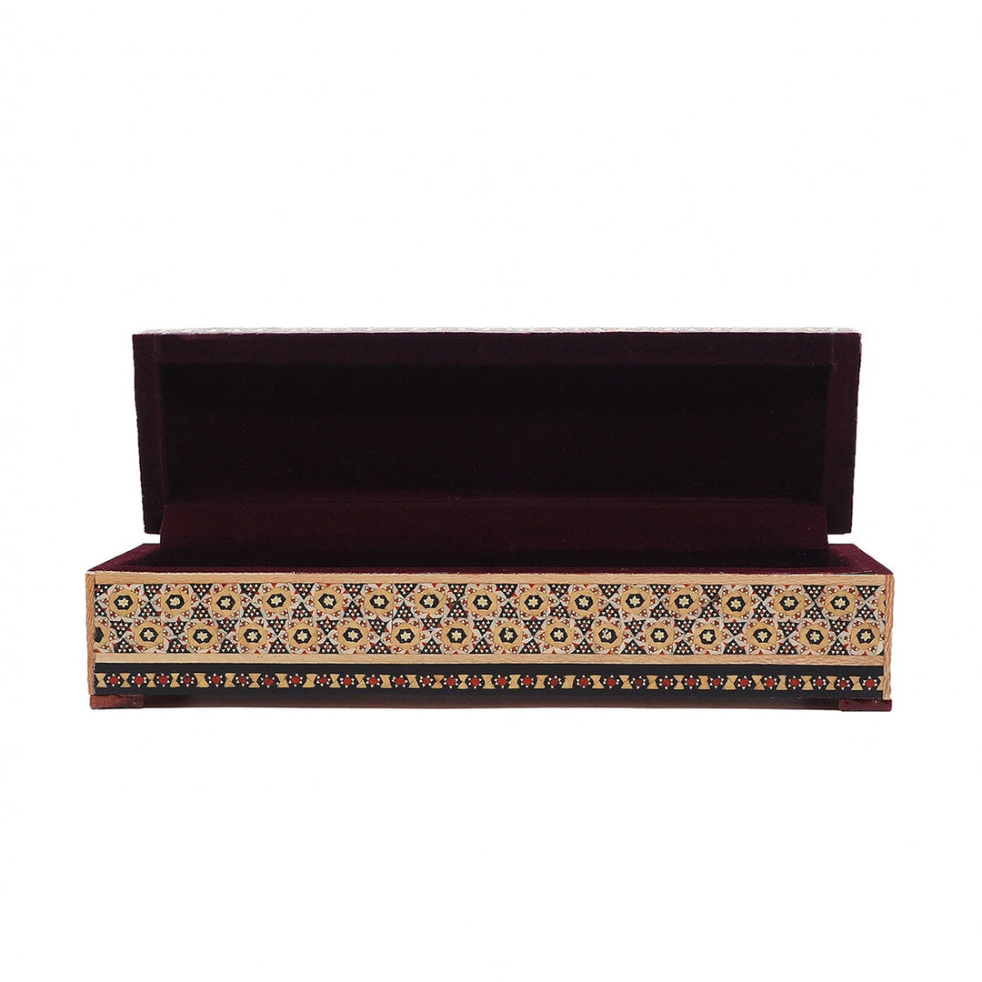 Traditional Motif | Handcrafted Hatem-Inlaid Wooden Box - WAAH399
