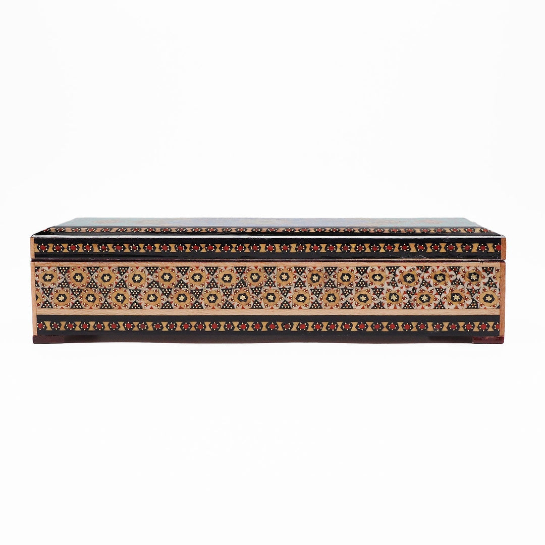 Traditional Motif | Handcrafted Hatem-Inlaid Wooden Box - WAAH400