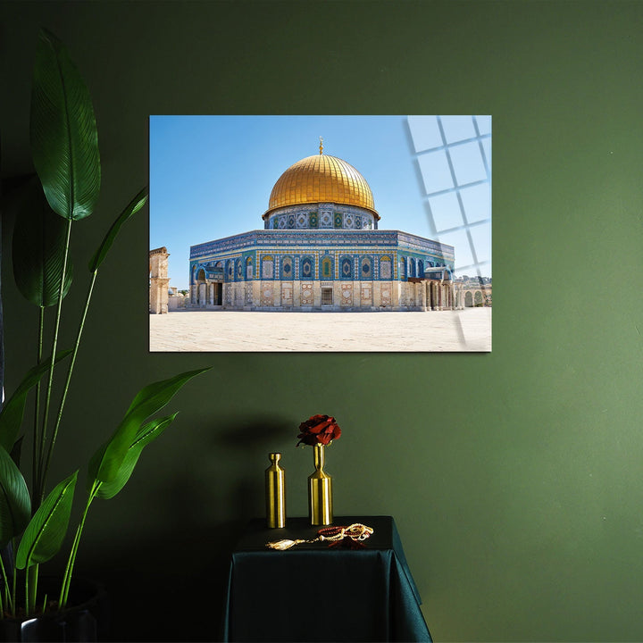 Al Aqsa Mosque Glass Islamic Wall Art - WTC056