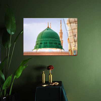 Al Masjid An Nabawi Glass Islamic Wall Art - WTC058