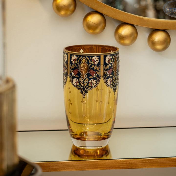 Mürüvvet Amber Glass Vase - WAMC011
