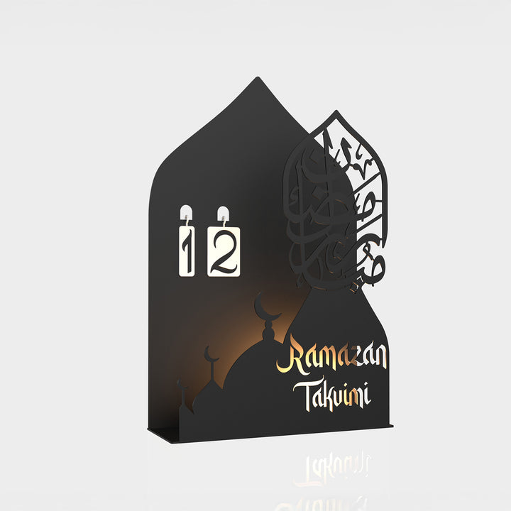 3D "Ramazan Takvimi" Metal Ramadan Calendar and Candleholder - WAMH186