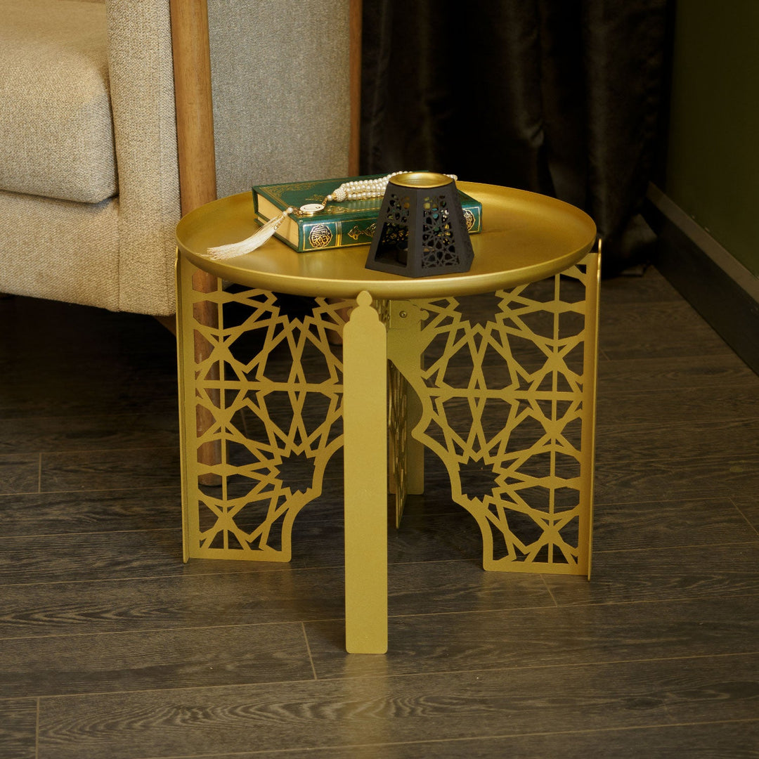 Arabic Side Table Emas S Metal Islamic Side Table - WAMZ014 – Wall Art Istanbul